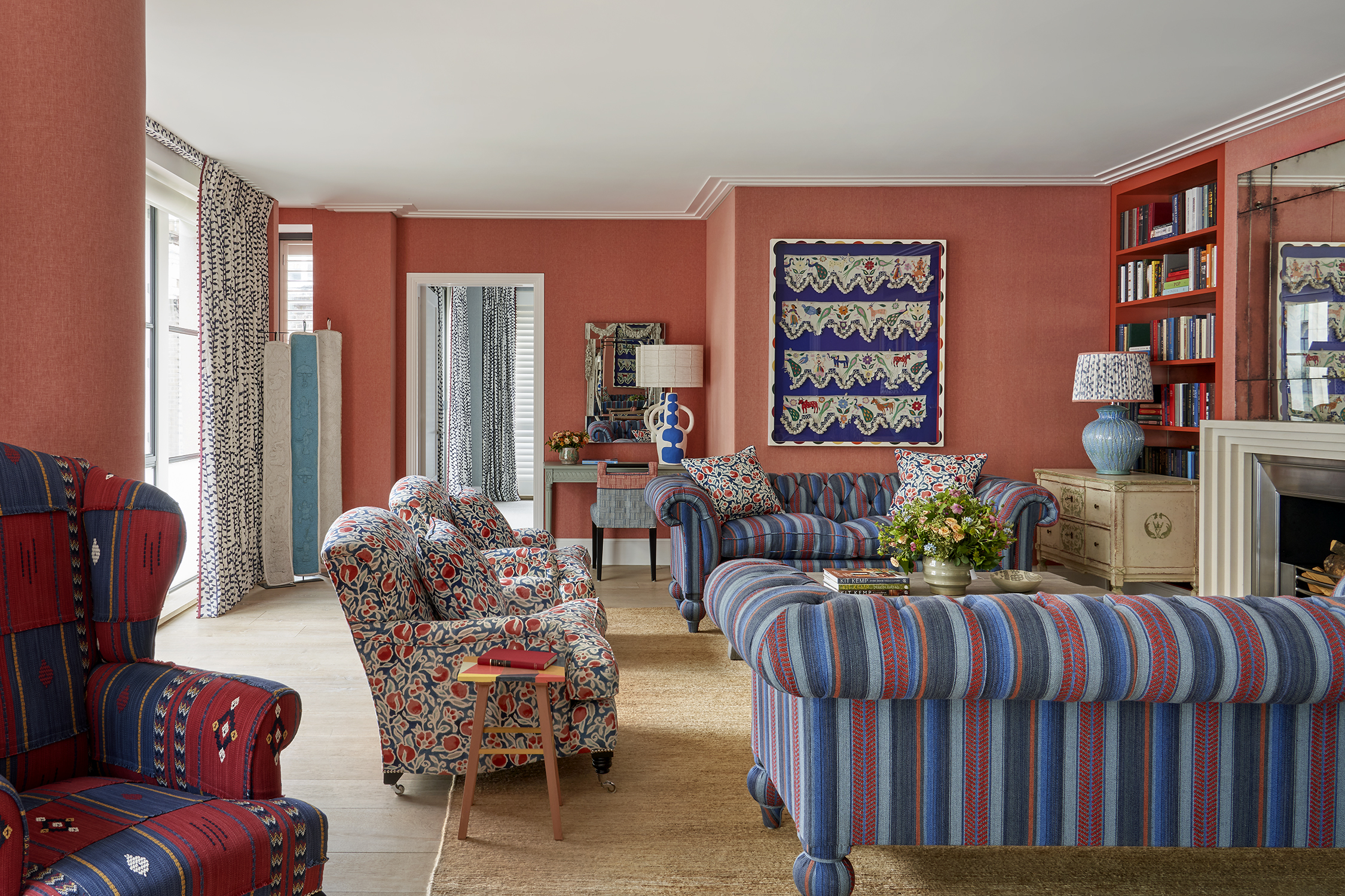 Living room shot of the Residence 02, a One Bedroom Residence at Ham Yard Hotel