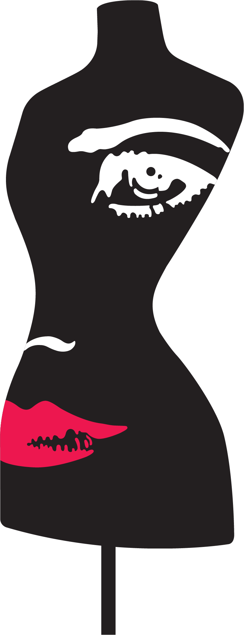 Haymarket Hotel icon. An animated poster of a mannequin in red, white and black.