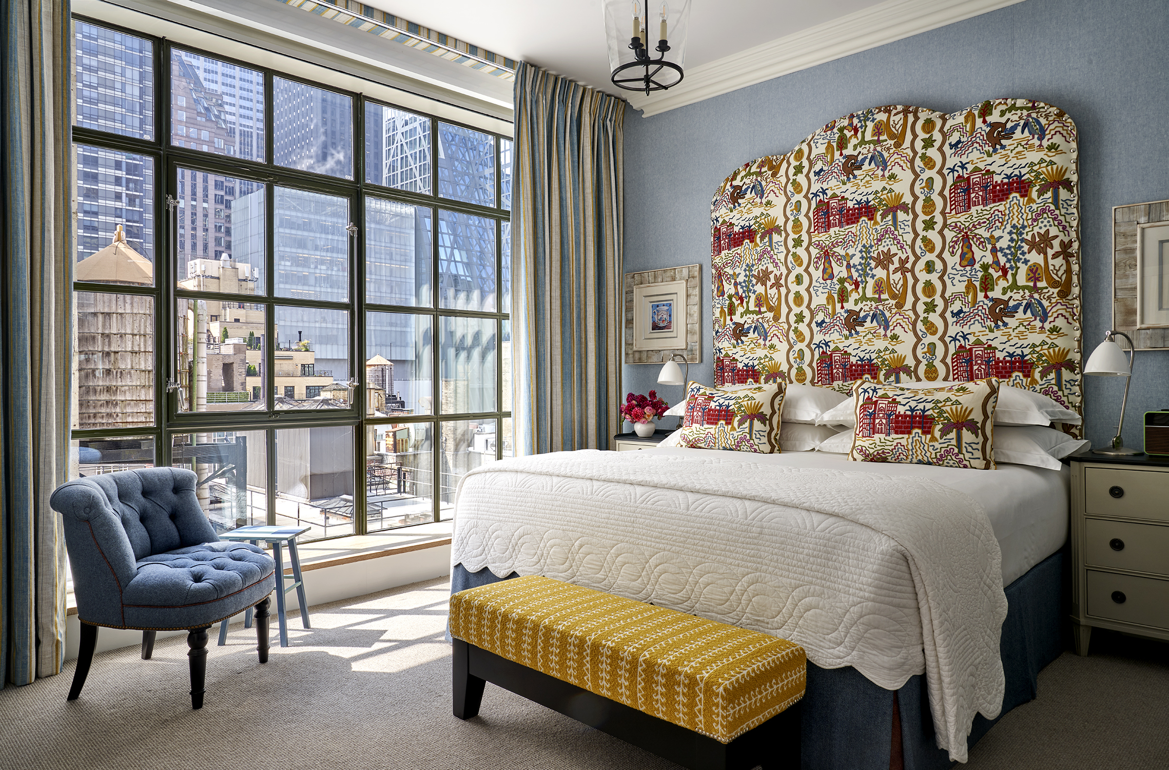 Bedroom shot of room 1108, a One Bedroom Suite at The Whitby Hotel