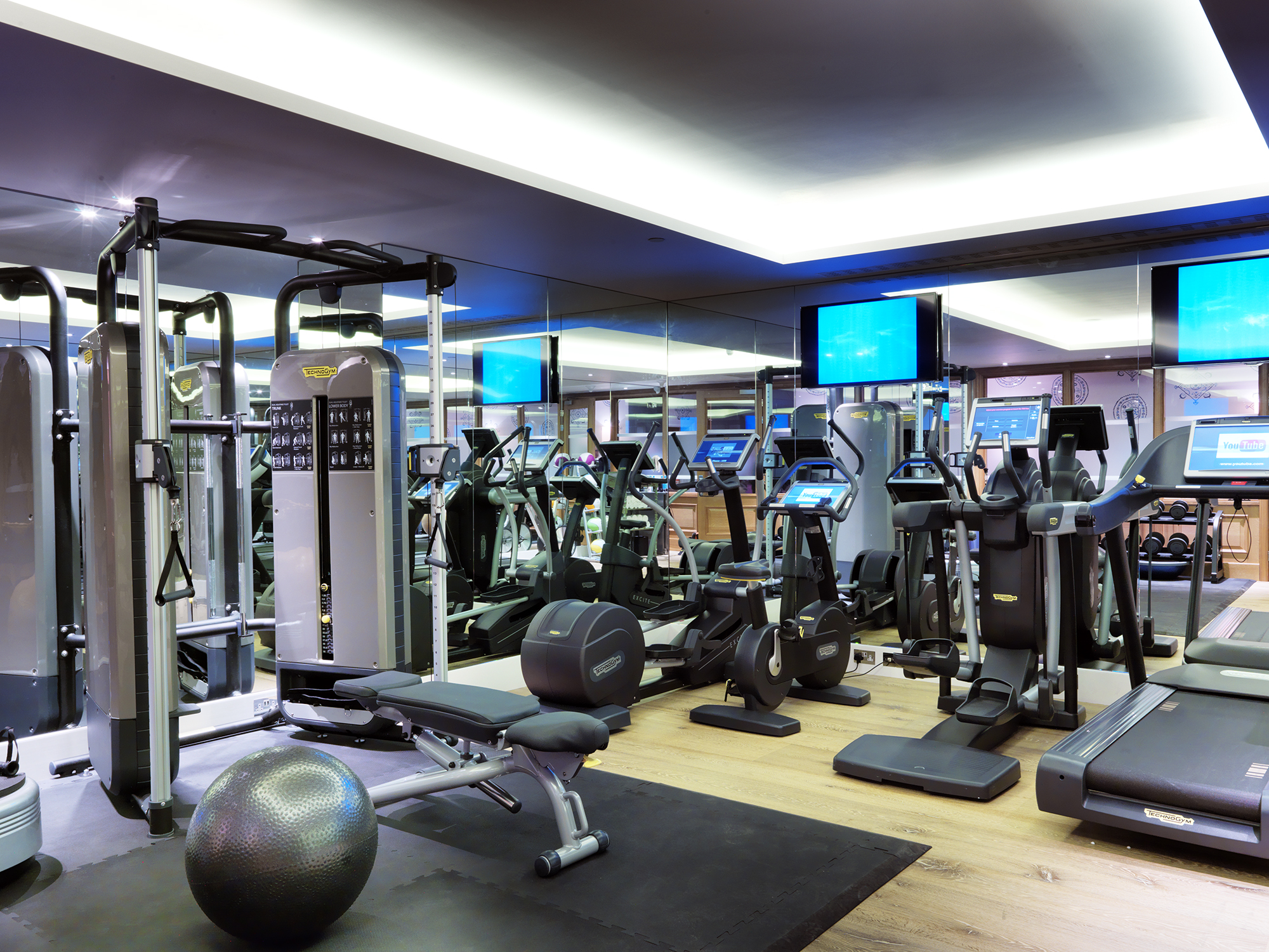 The gym at Haymarket Hotel