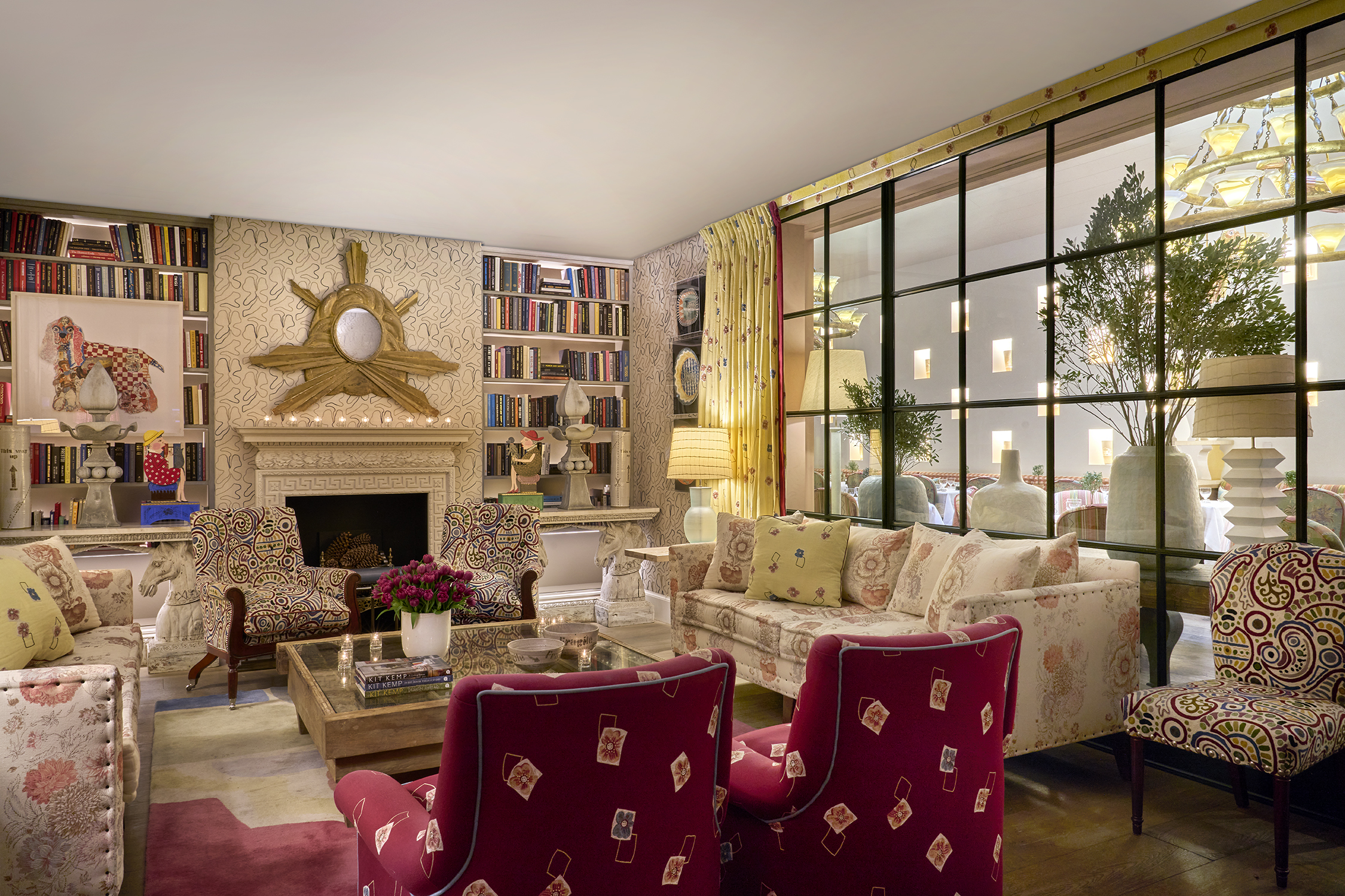The Drawing Room at The Whitby Hotel looking through to The Orangery beyond