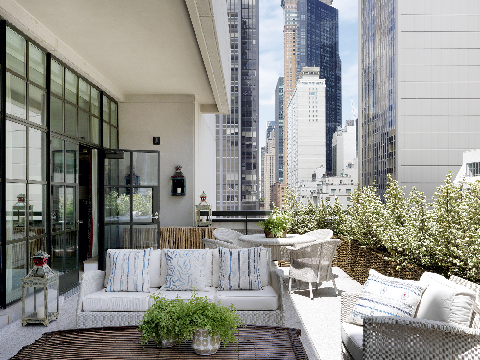 Terrace shot of room 1600, the Whitby Penthouse at The Whitby Hotel