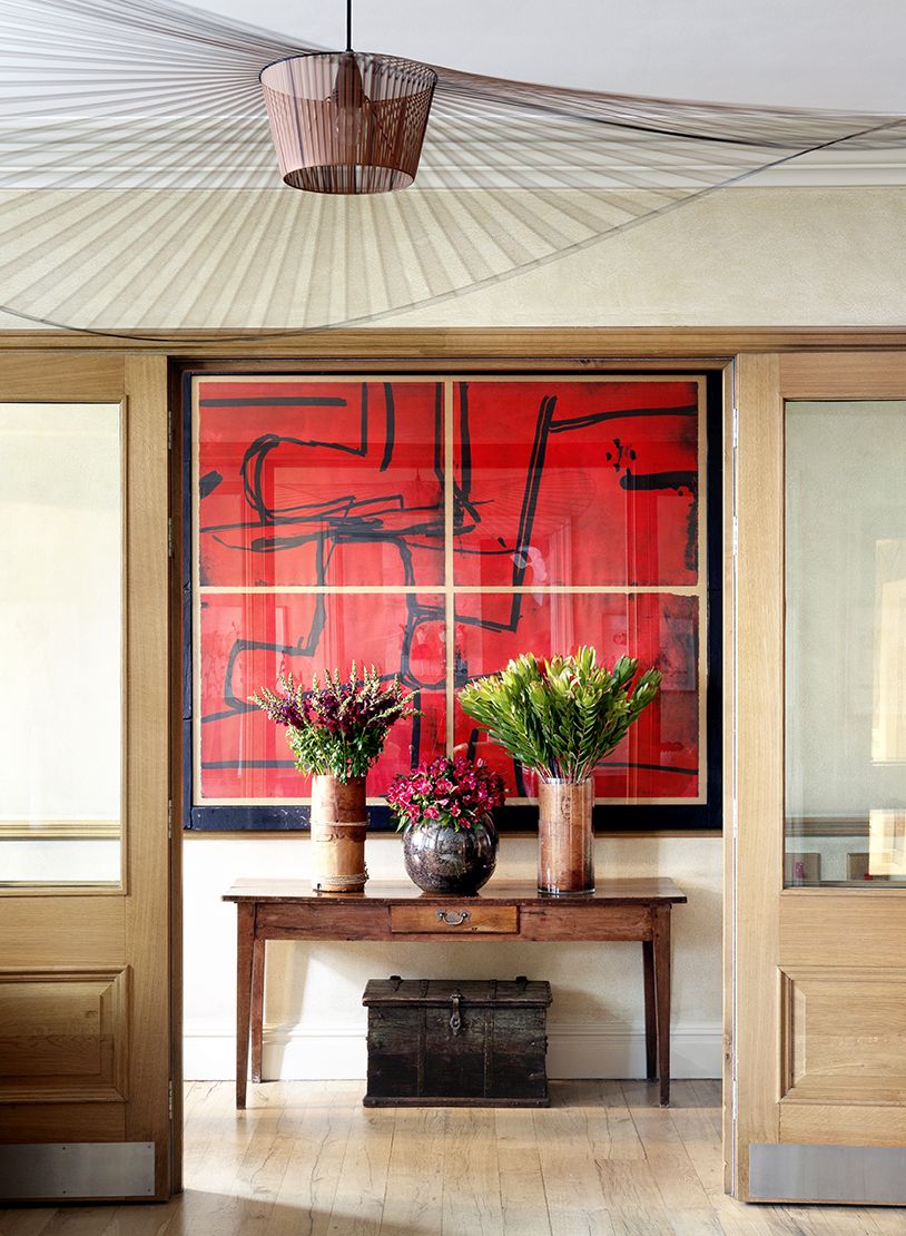 Portrait shot of the lobby at Knightsbridge Hotel