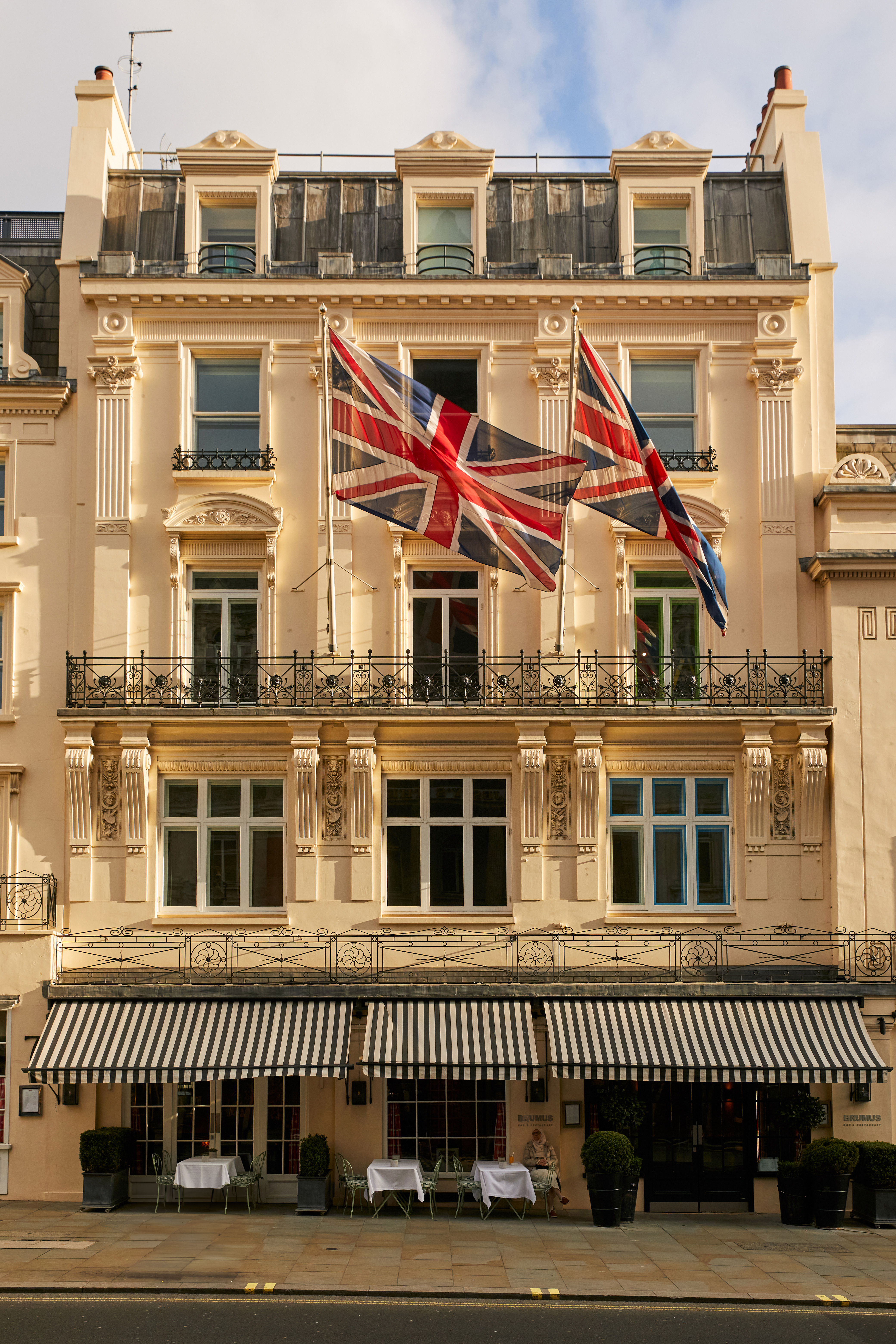 Exterior shot of Brumus and Haymarket Hotel
