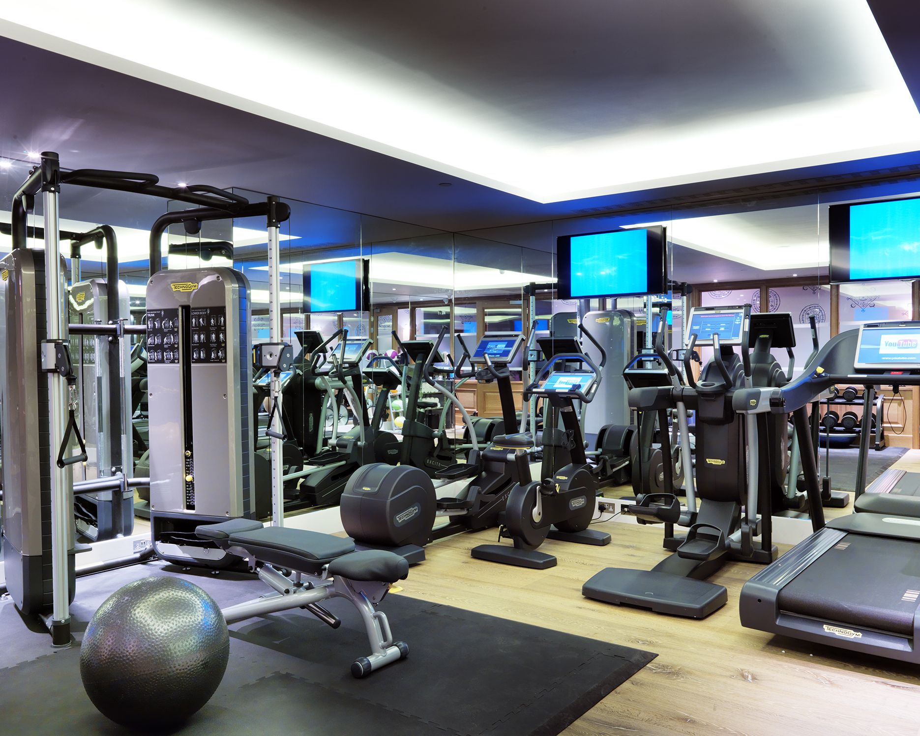 The gym at Haymarket Hotel