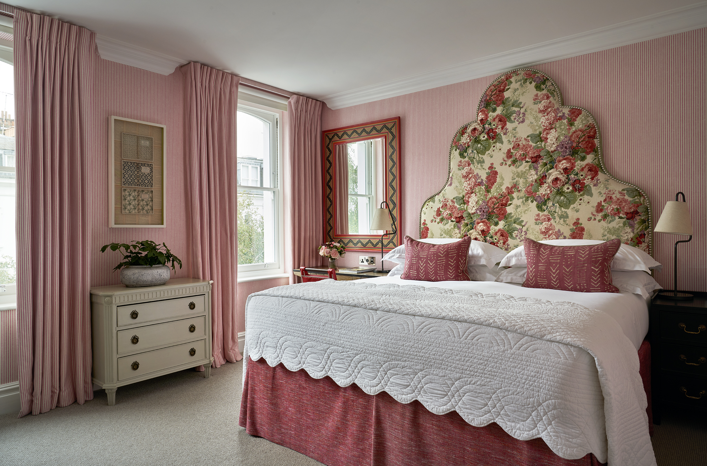 Bedroom shot of room 206, a Deluxe Room at Number Sixteen