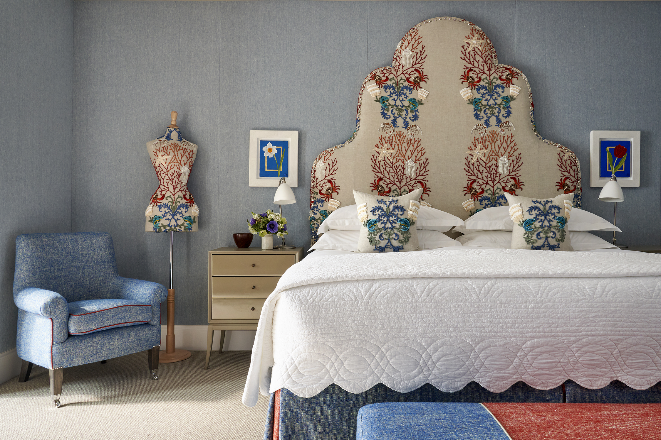 Second bedroom shot of Residence 10, a Deluxe Two Bedroom Residence at Ham Yard Hotel