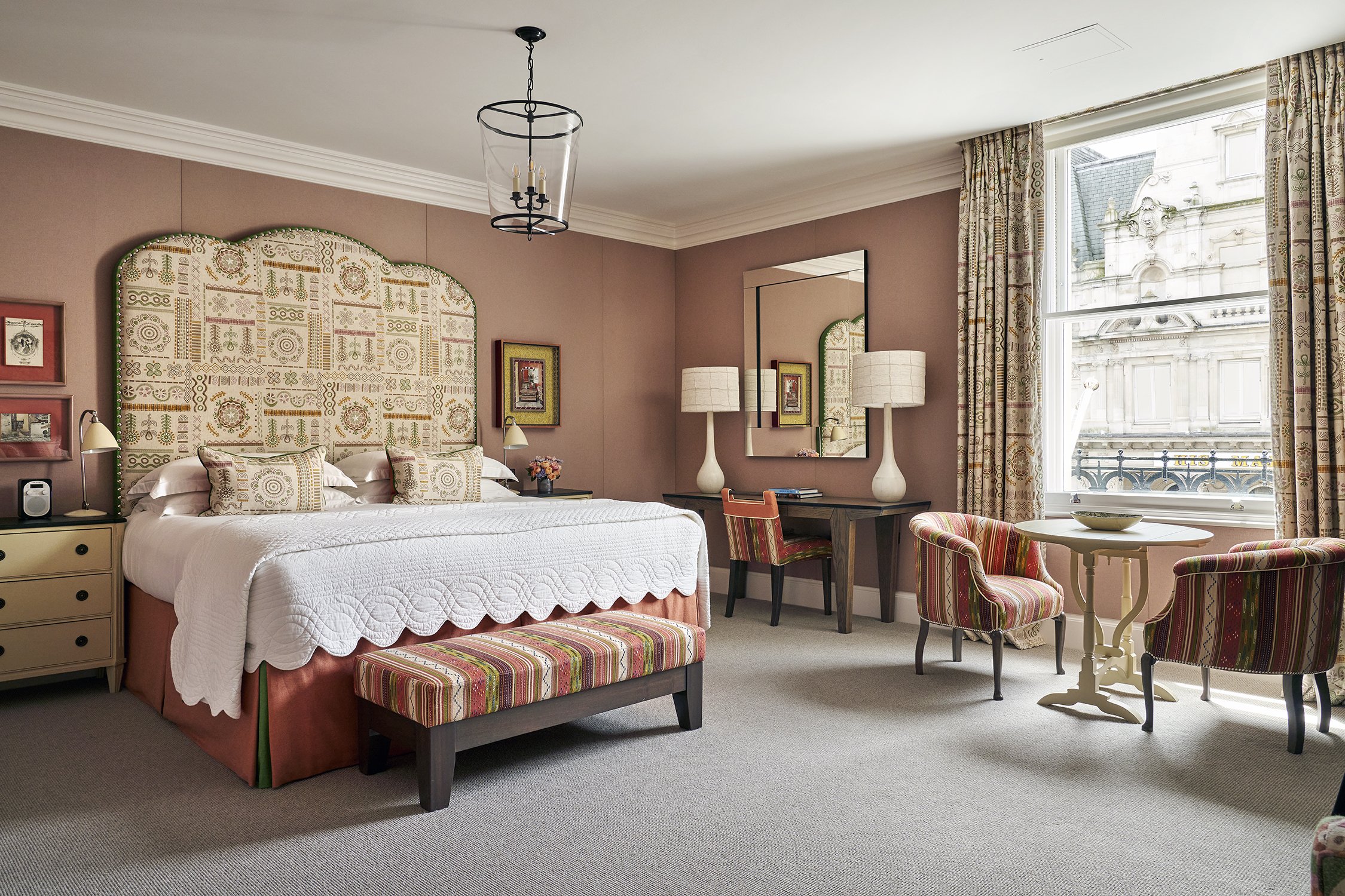 A diagonal shot of Luxury Junior Suite, 303 at Haymarket Hotel