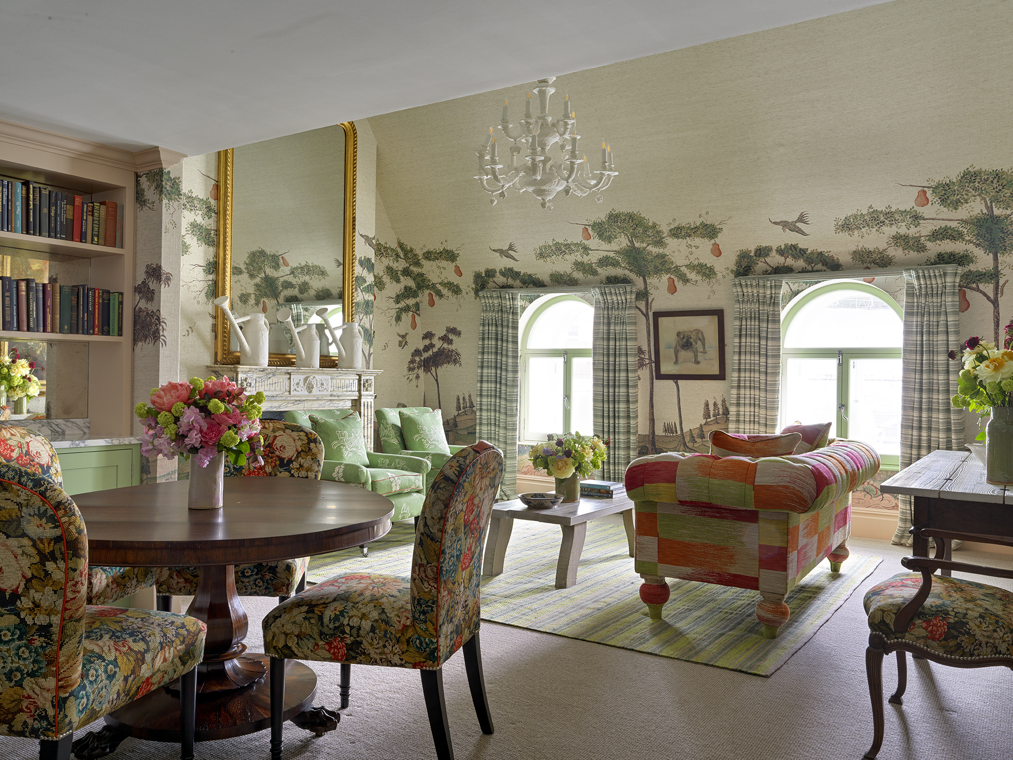 Living room shot of room 303, the Loft Suite at Covent Garden Hotel