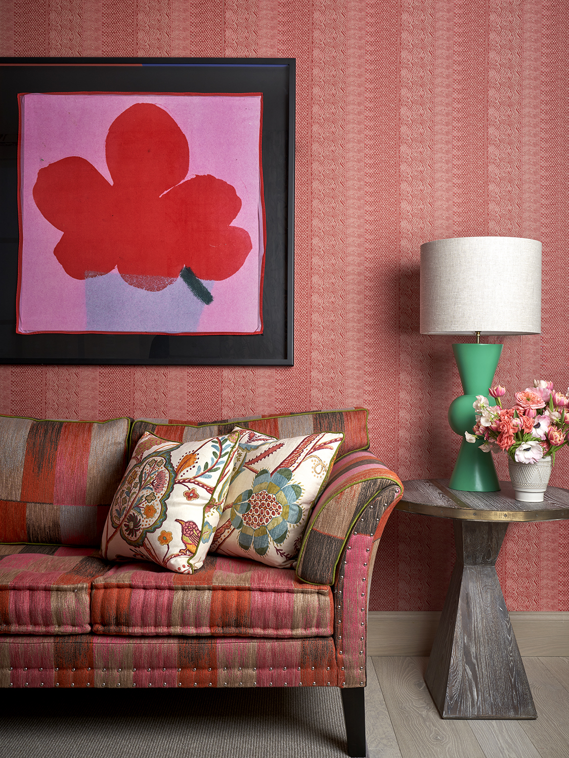 Portrait shot of the sofa of Deluxe Junior Suite, 1006 at Warren Street Hotel