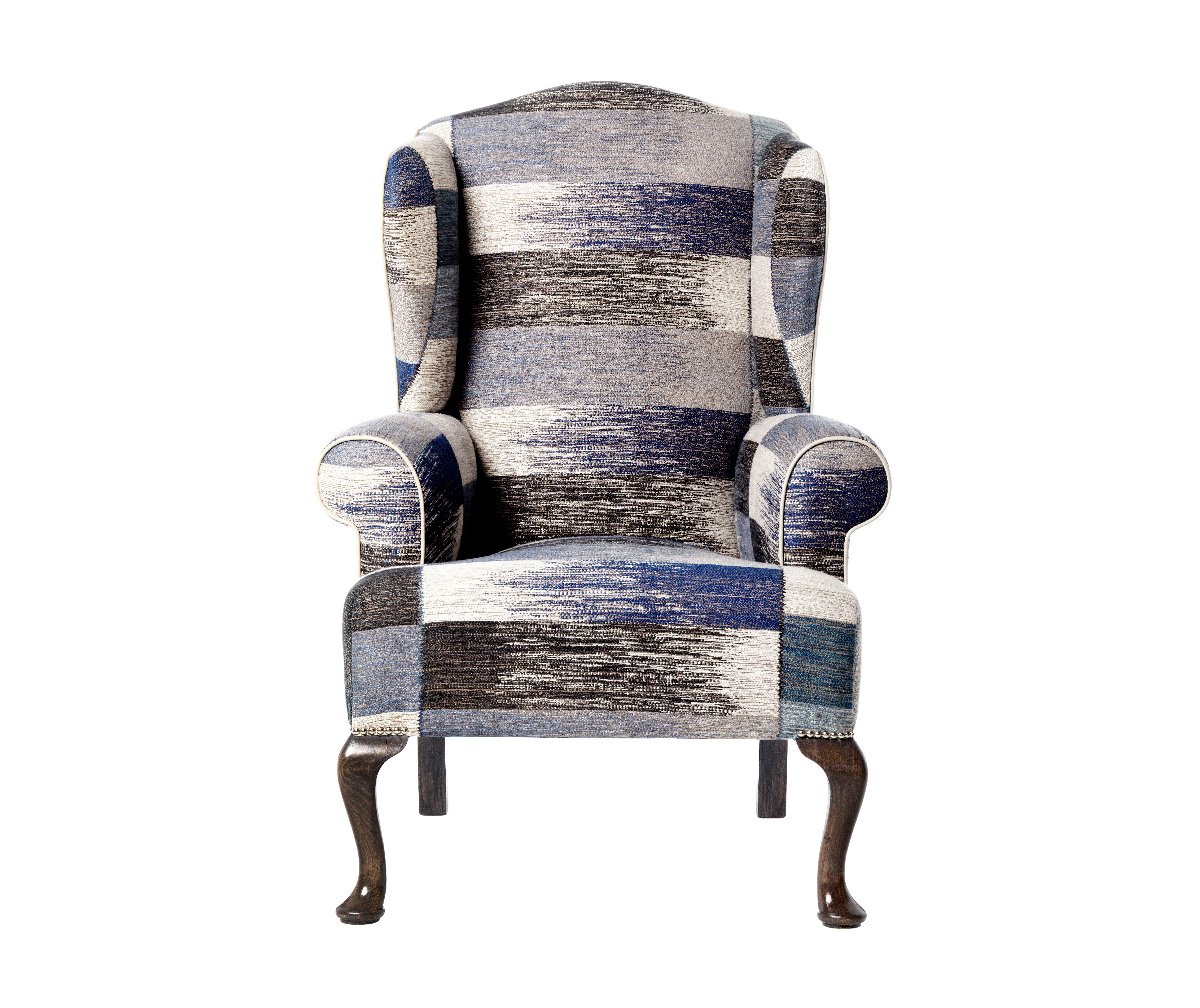 indigo wingback chair