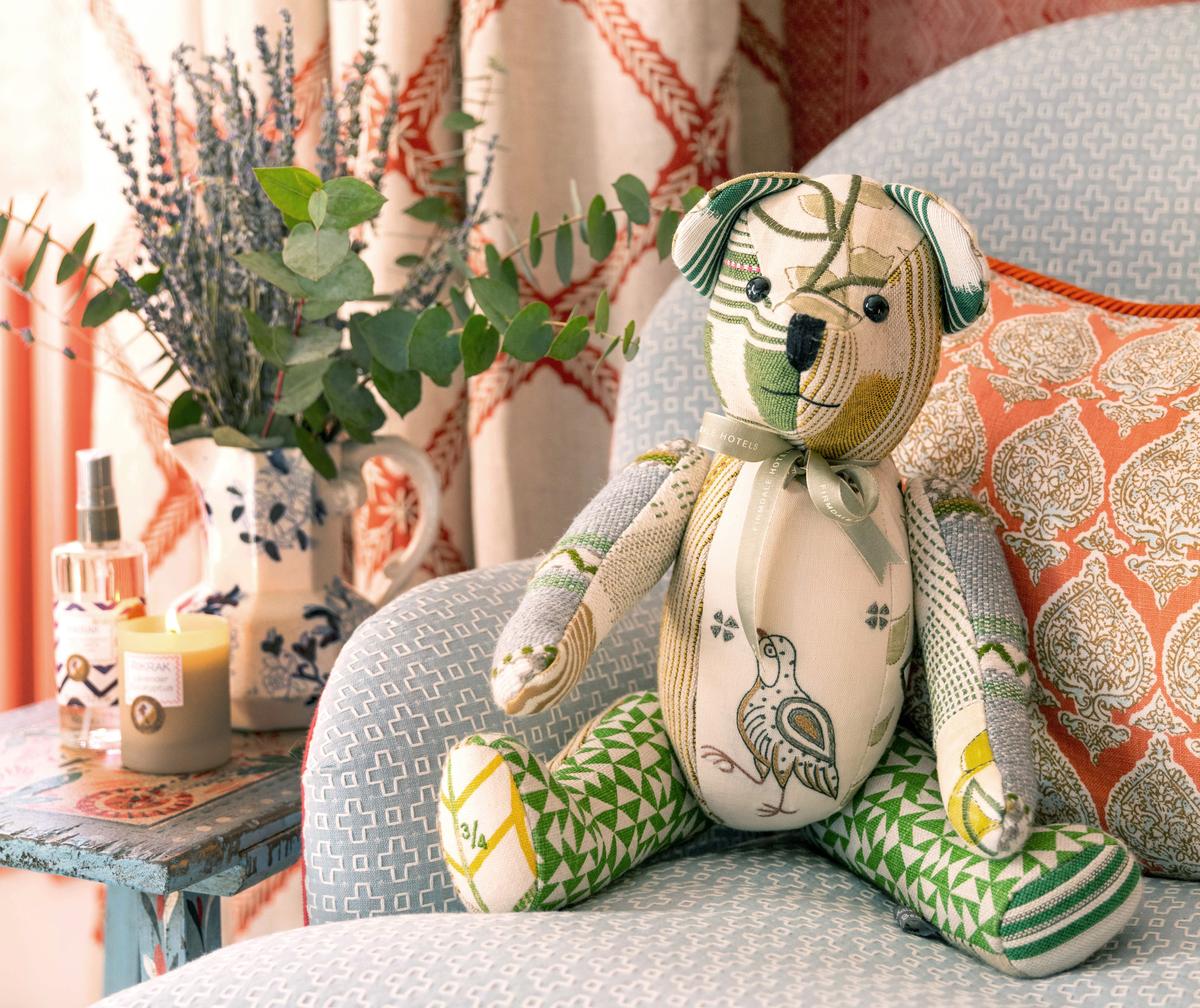 Patchwork teddy shop bear