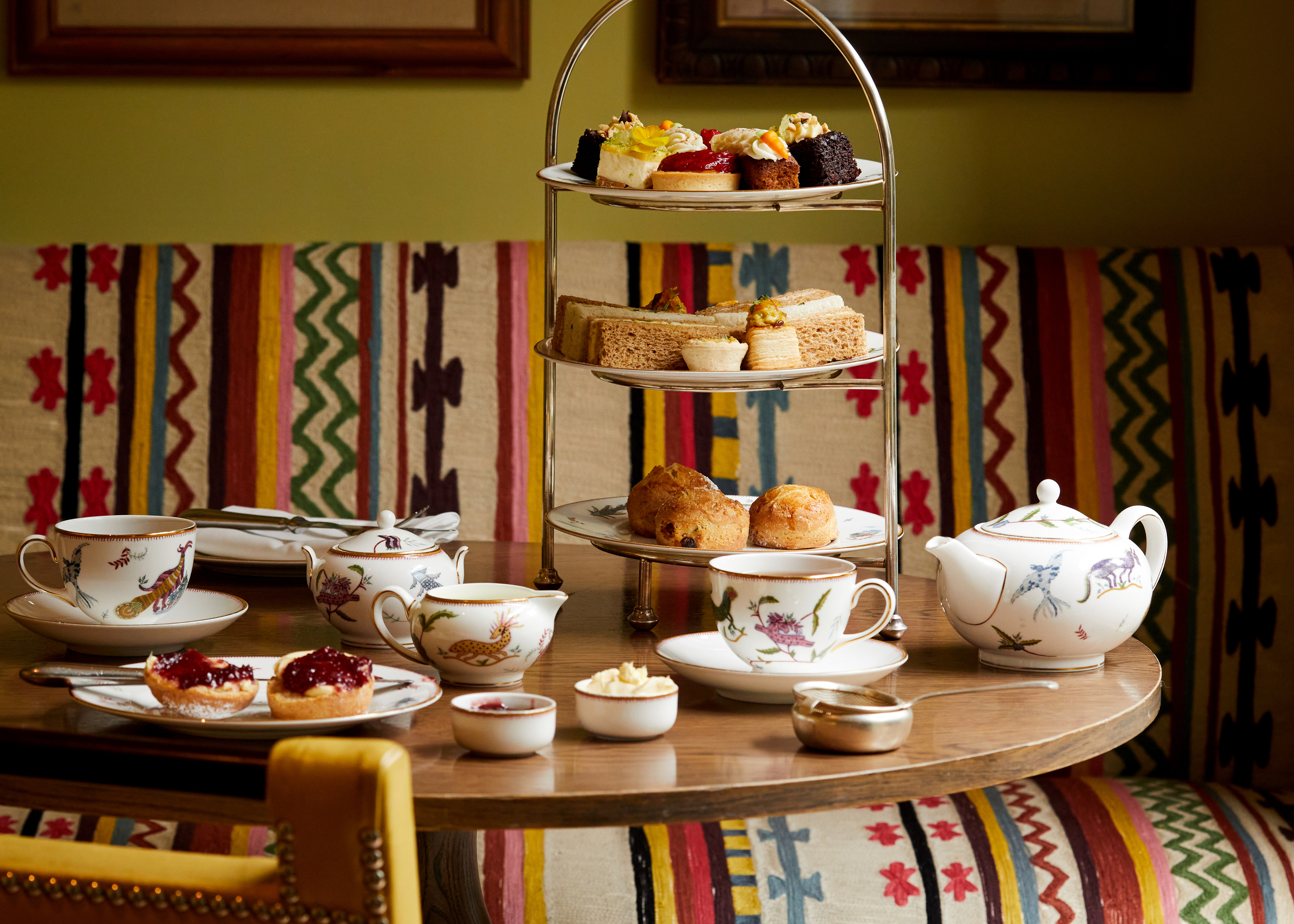 Wide shot of Traditional Afternoon Tea at The Potting Shed