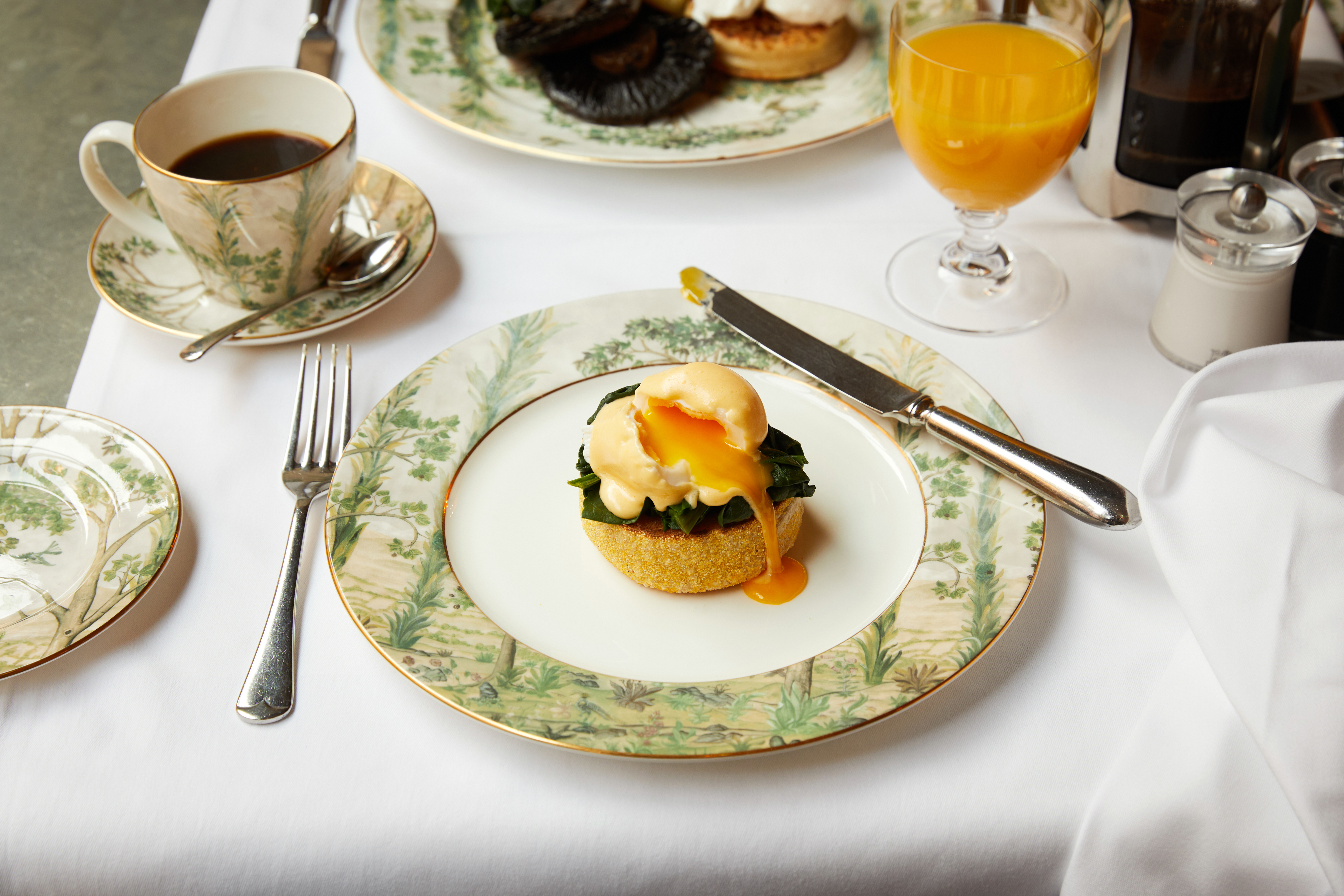 Eggs Benedict on a plate at Brasserie Max