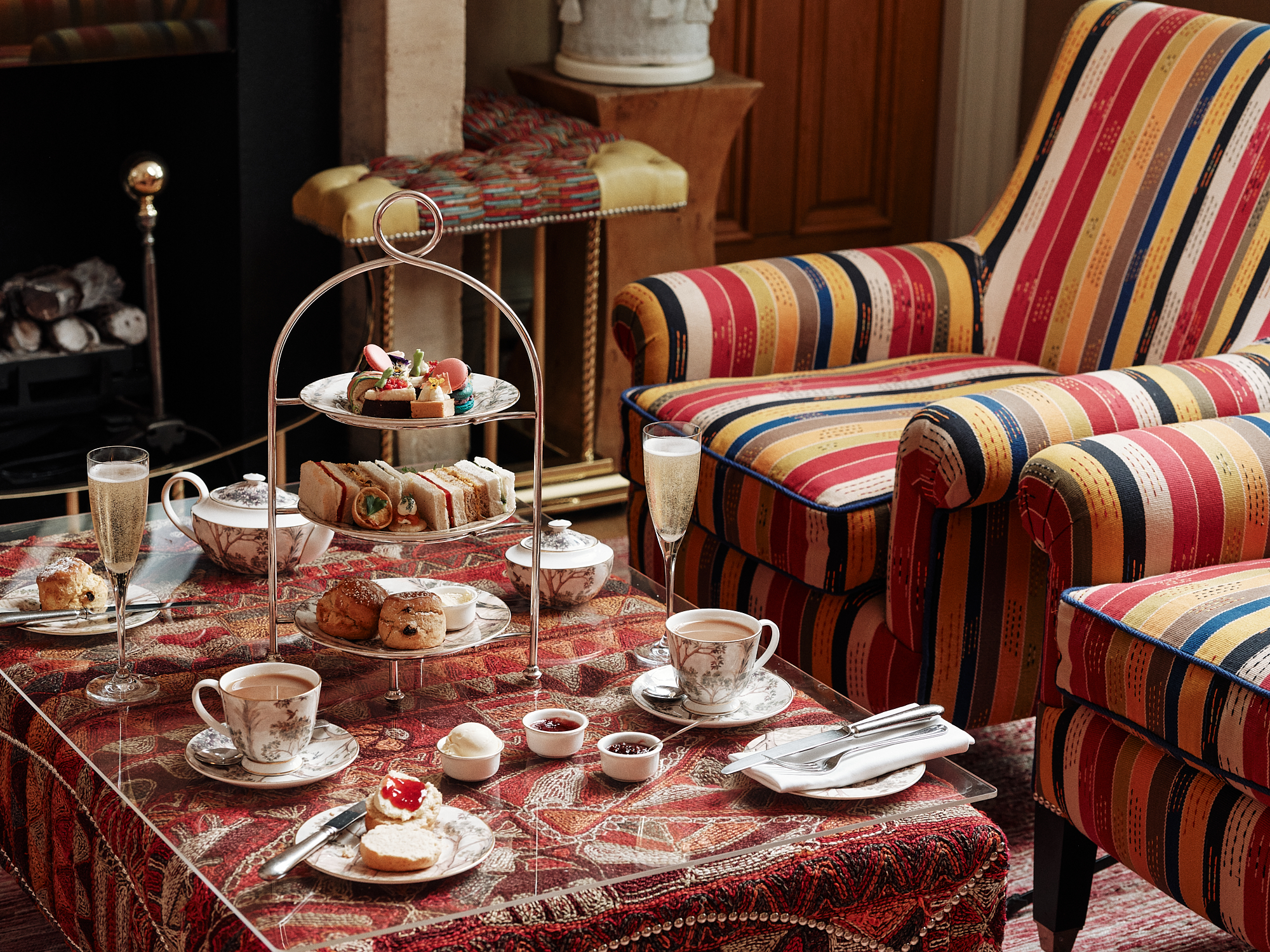 Afternoon Tea in the Drawing Room at Knightsbridge Hotel in London