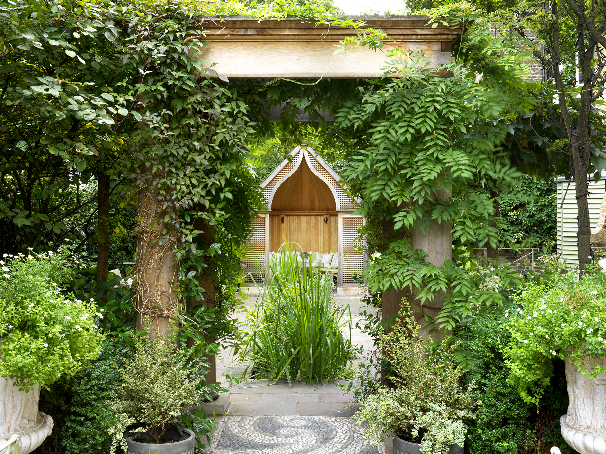 An image of the garden at Number Sixteen Hotel.