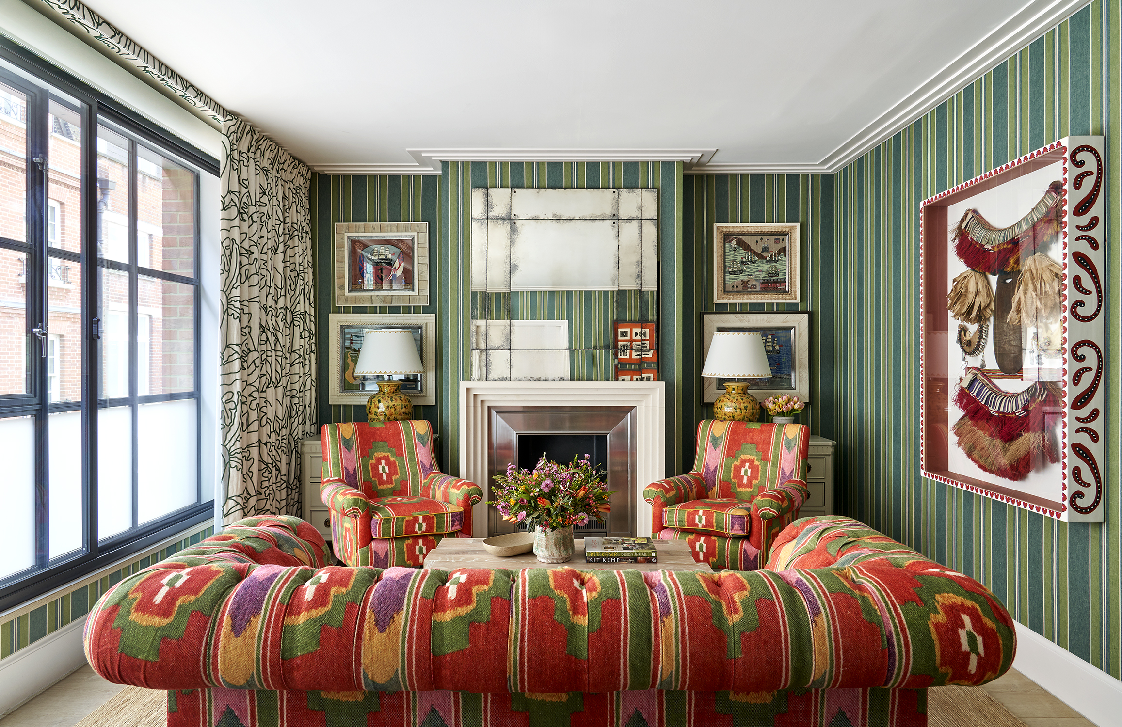 Living room shot of Residence 09, a Luxury Two Bedroom Residence at Ham Yard Hotel