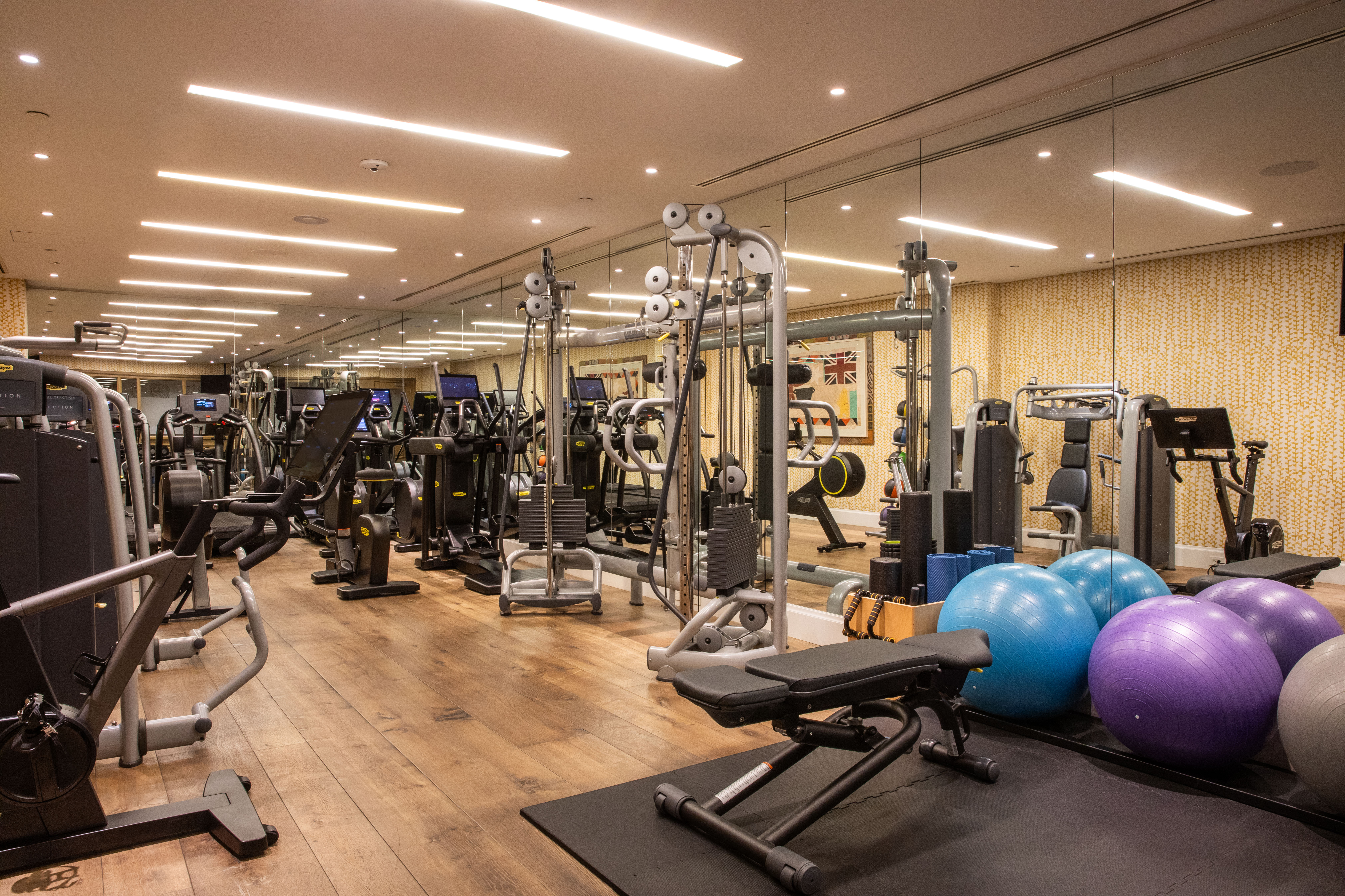 The gym at Crosby Street Hotel in New York