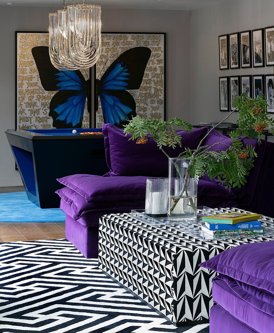 A living room with interiors designed by Jimmie Martin in Ham Yard Village