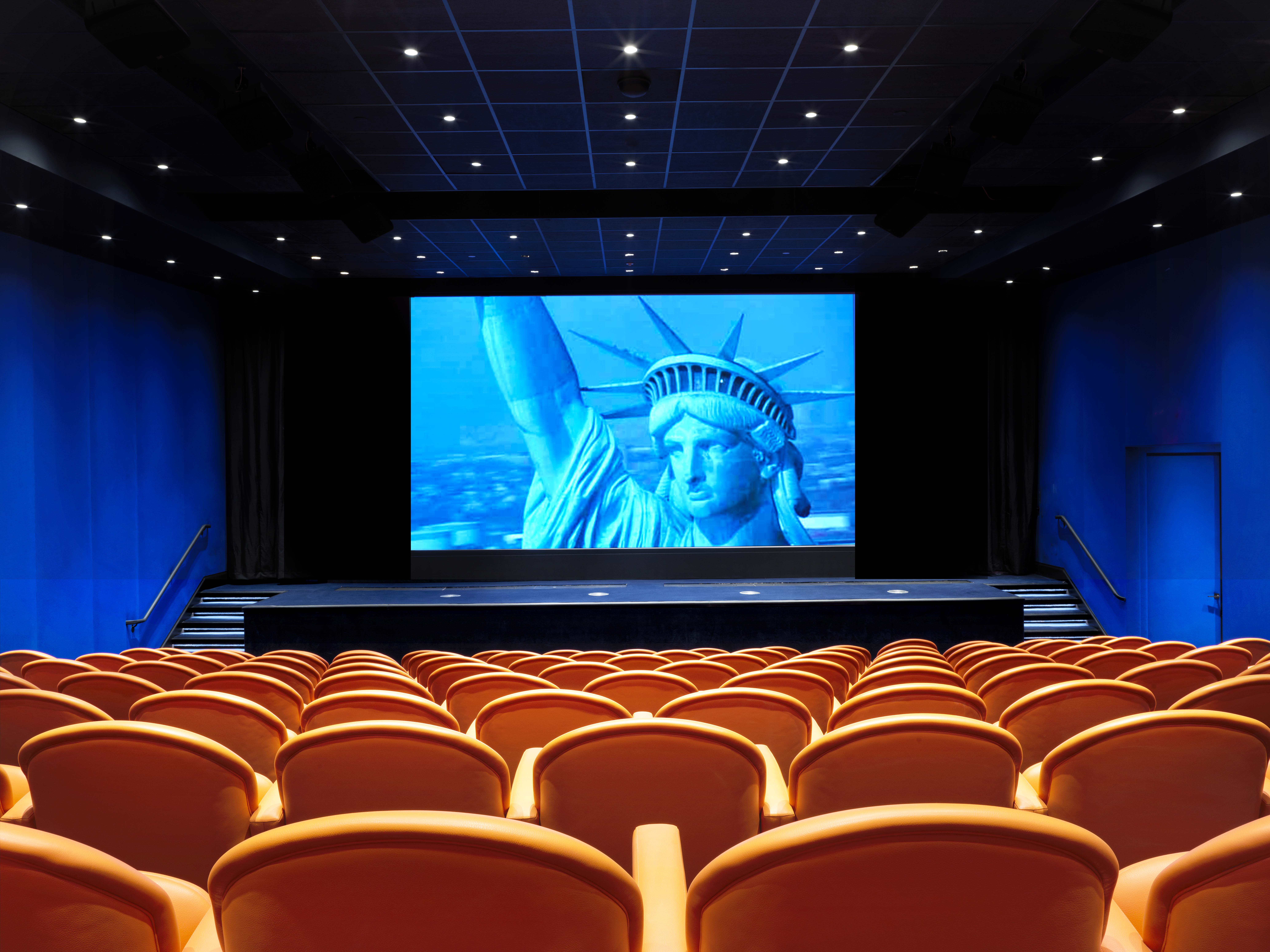 Back shot of the screening private events room at the Whitby Hotel