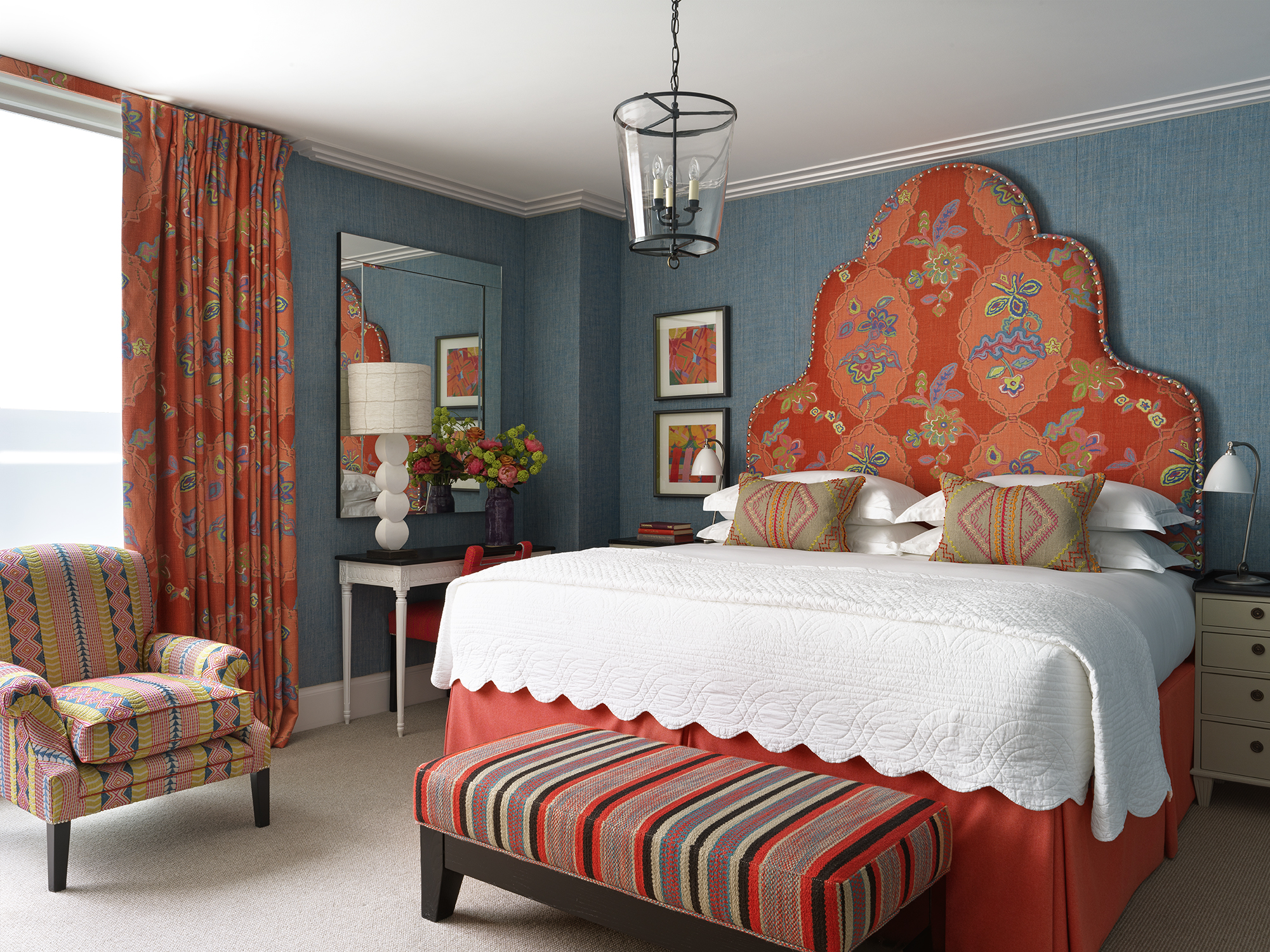 Bedroom shot of Residence 24, the Penthouse Residence at Ham Yard Hotel