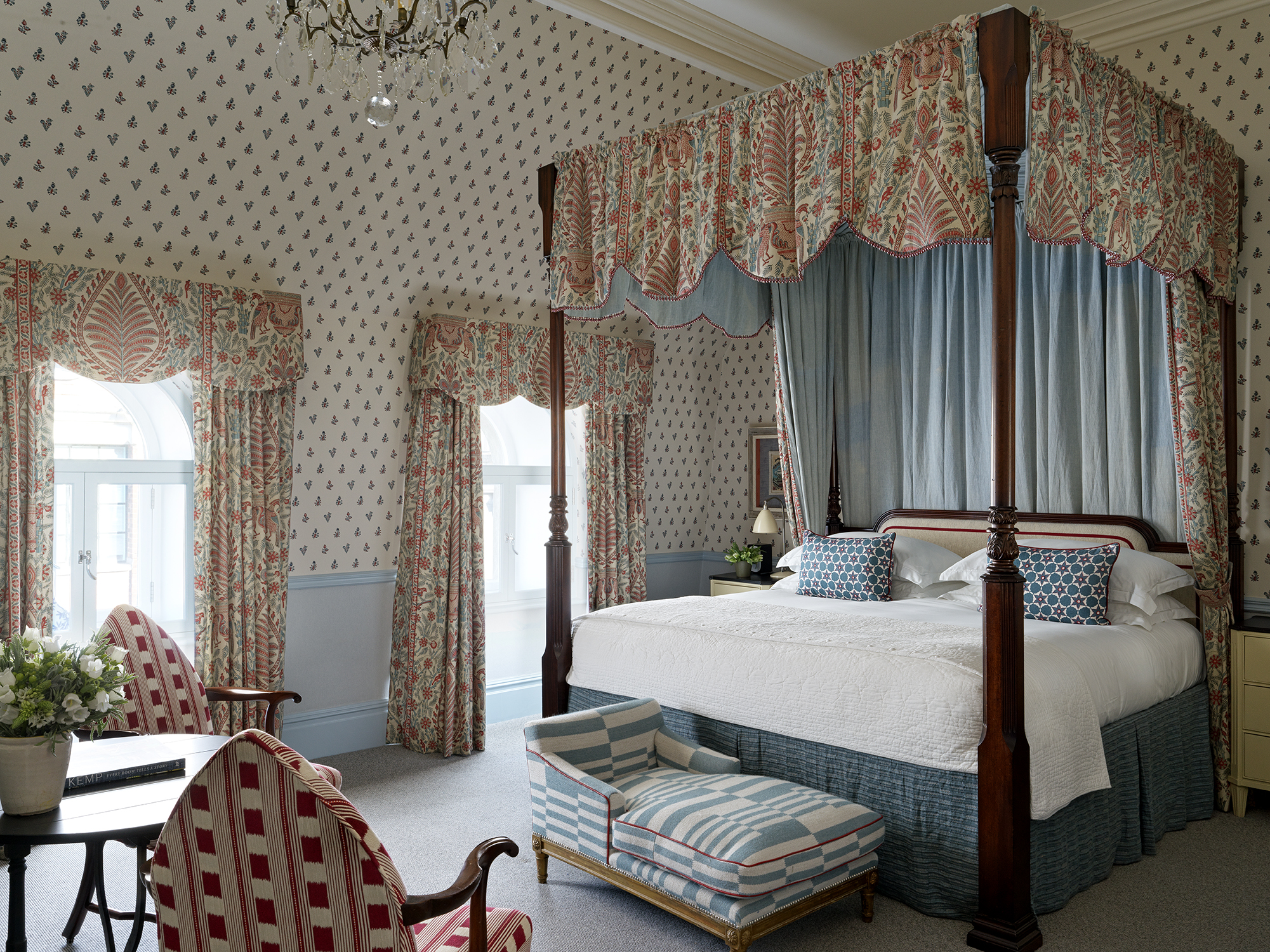 Bedroom shot of room 304, a Deluxe Room at Covent Garden Hotel