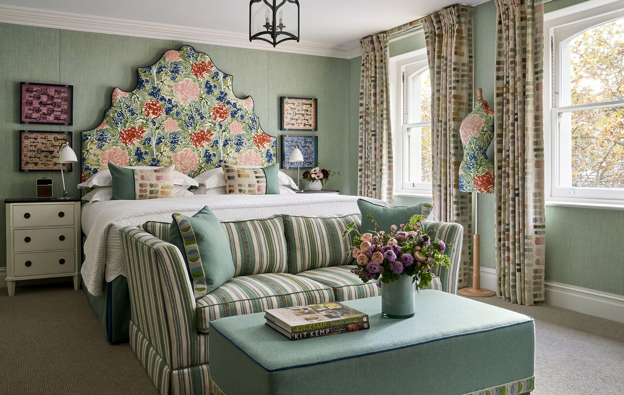 Bedroom shot of room 401, a Junior Suite at Knightsbridge Hotel