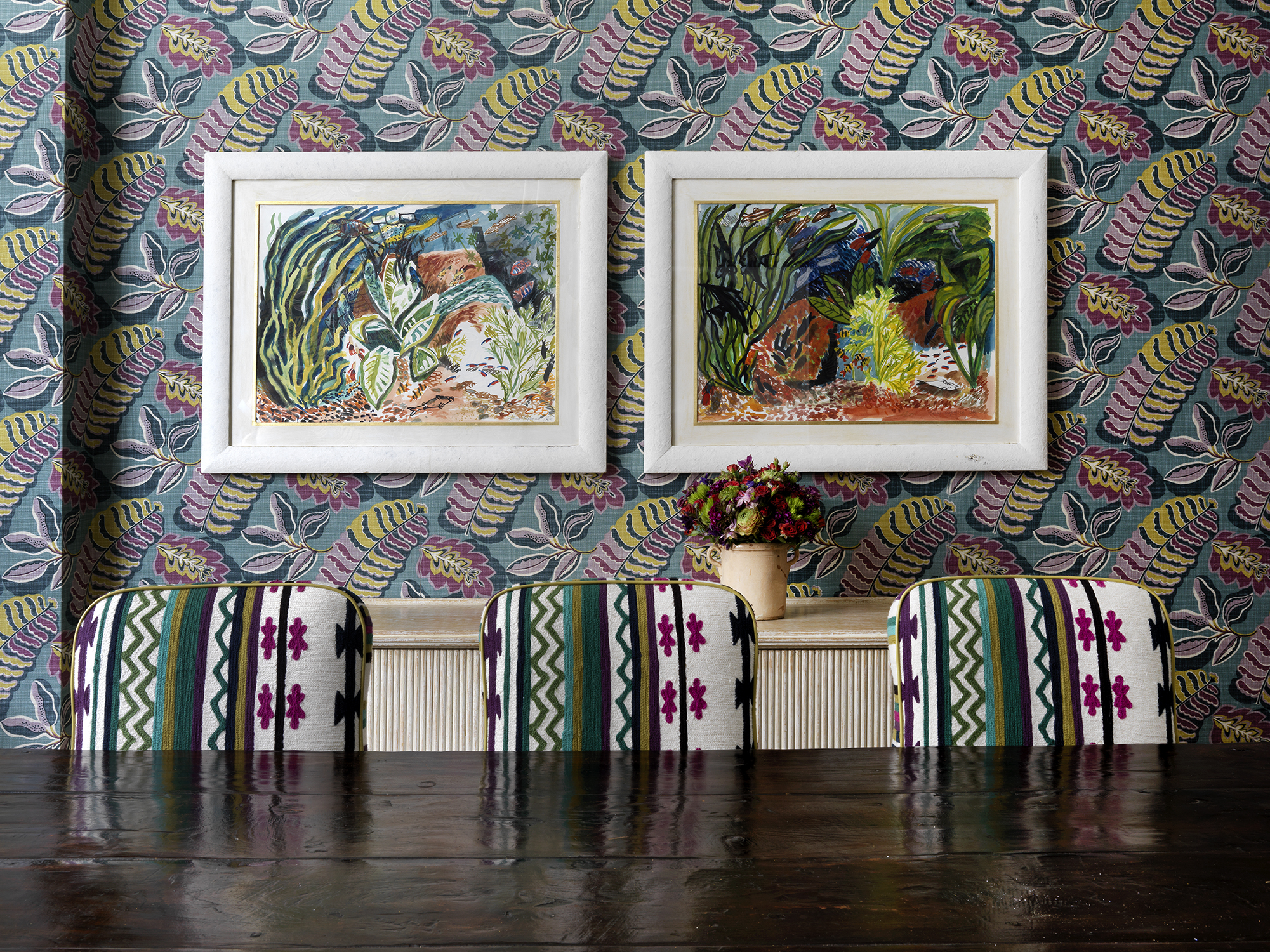 Table shot of the Dora Carrington private events room at Charlotte Street Hotel