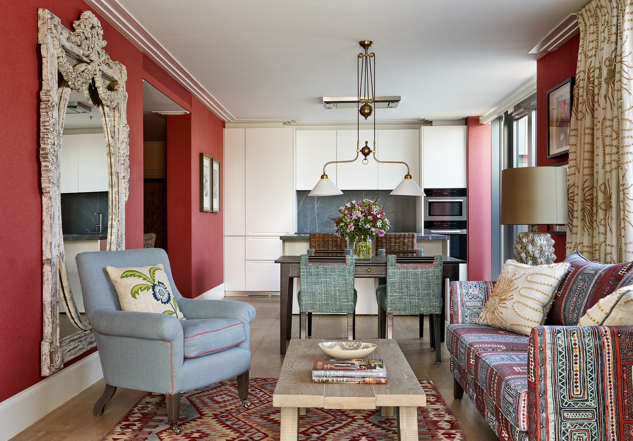 Living room shot of Residence 23, a Duplex Residence at Ham Yard Hotel