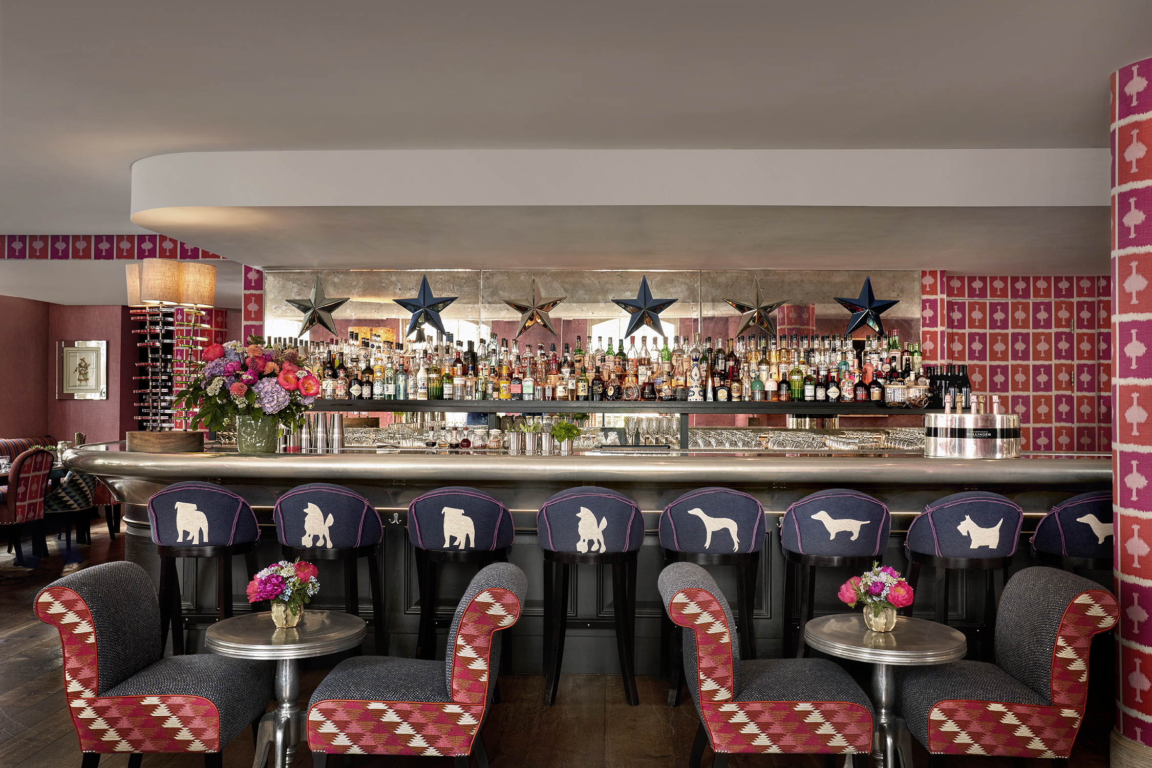 Side shot of Brumus Bar at Haymarket Hotel