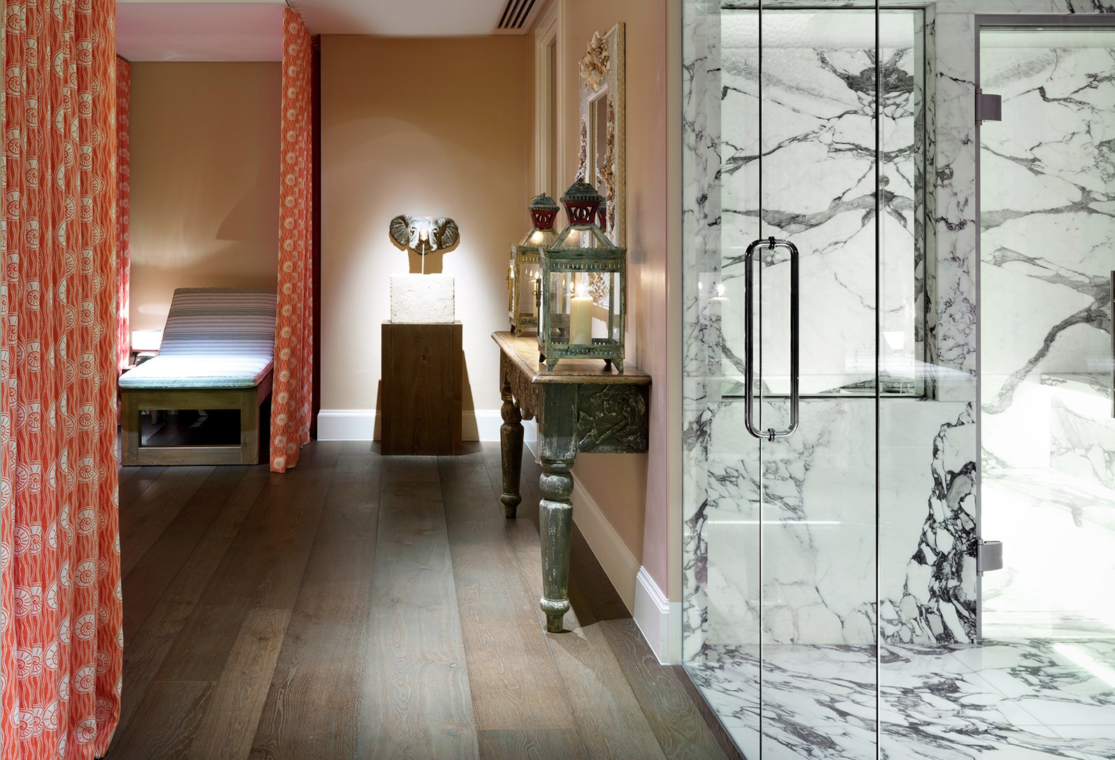 The relaxation areas at Soholistic Spa at Ham Yard Hotel