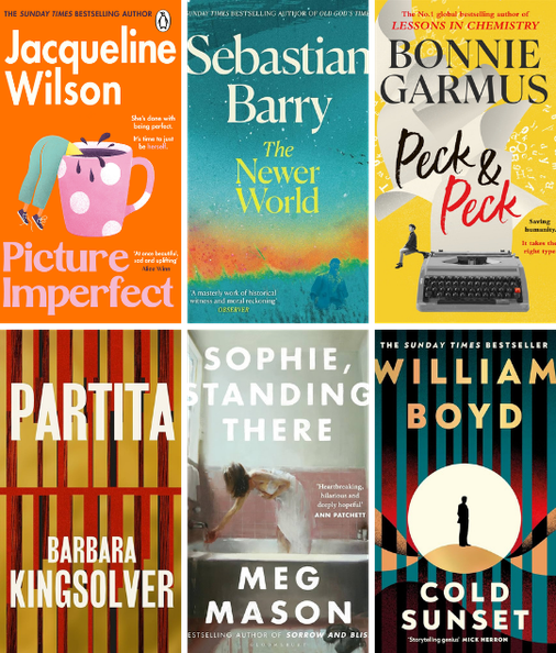 A series of book covers for an article on autumn reads
