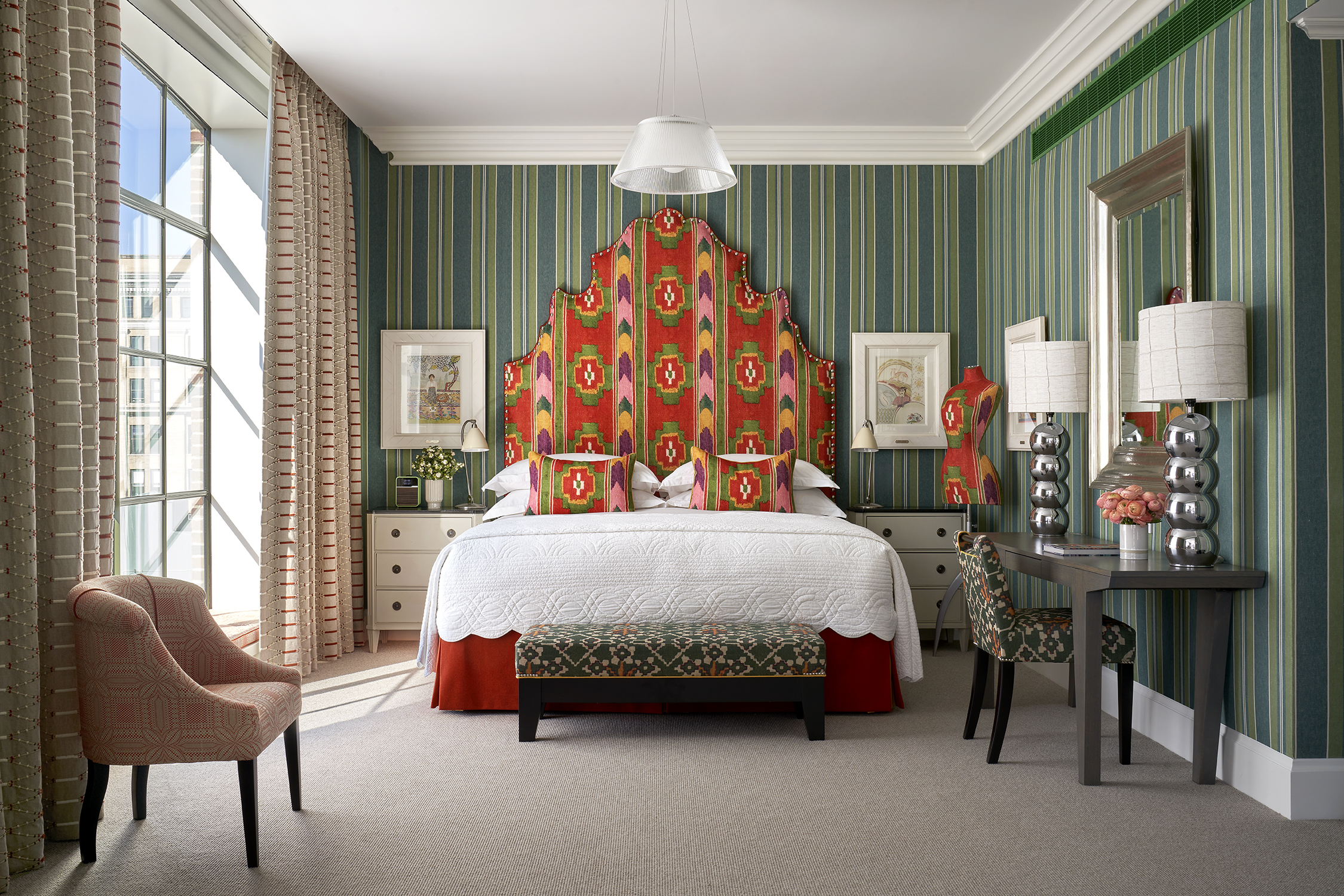 Bedroom shot of room 1107, a Two Bedroom Crosby Suite at Crosby Street Hotel