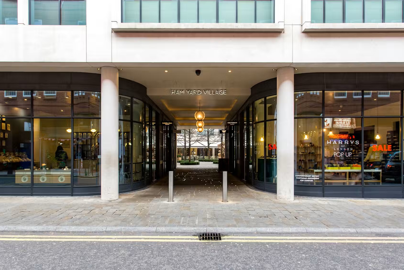 The Entrance to Ham Yard Village from Denman Street