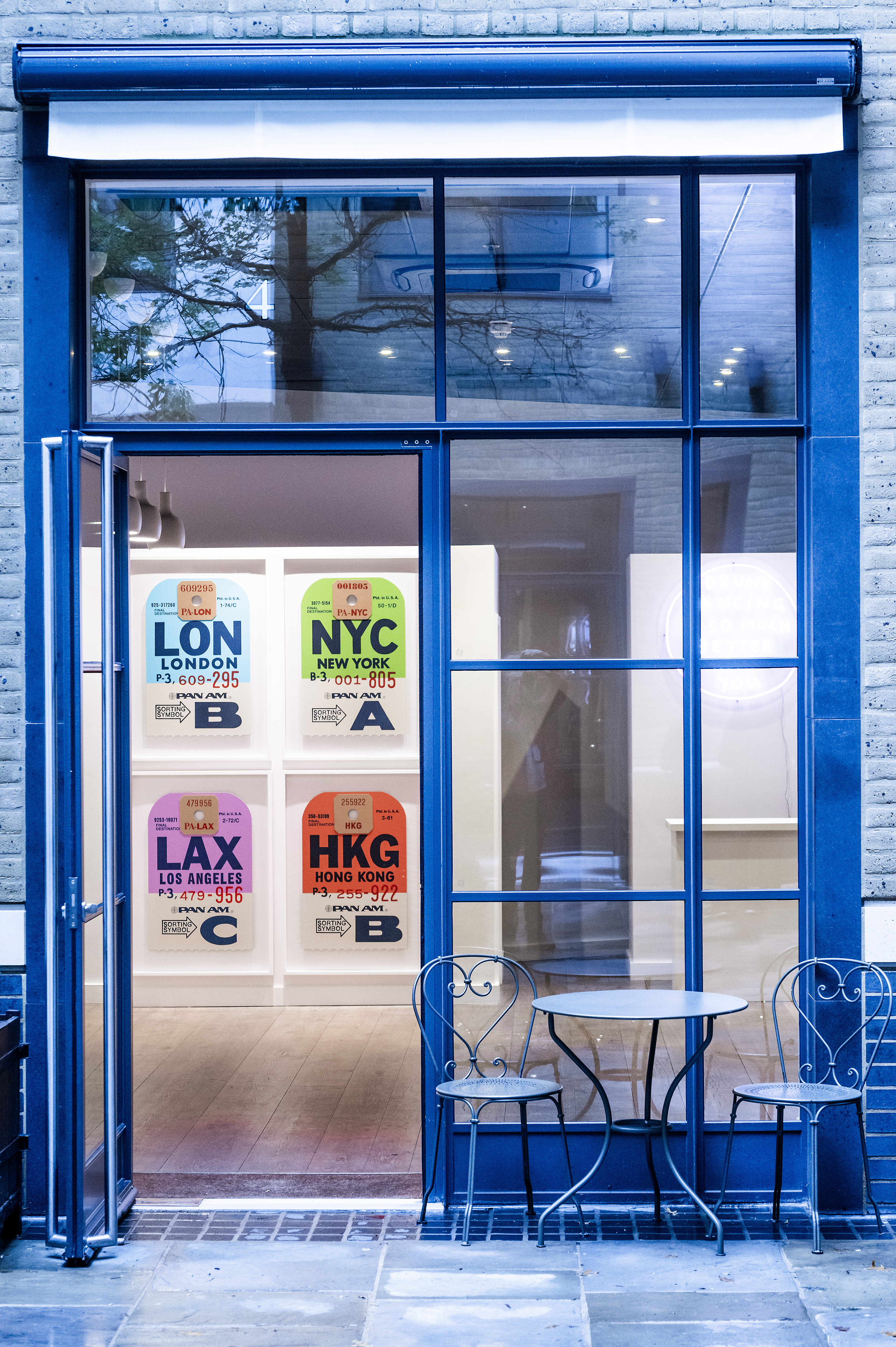 An exterior shot of Air Contemporary gallery in Ham Yard Village