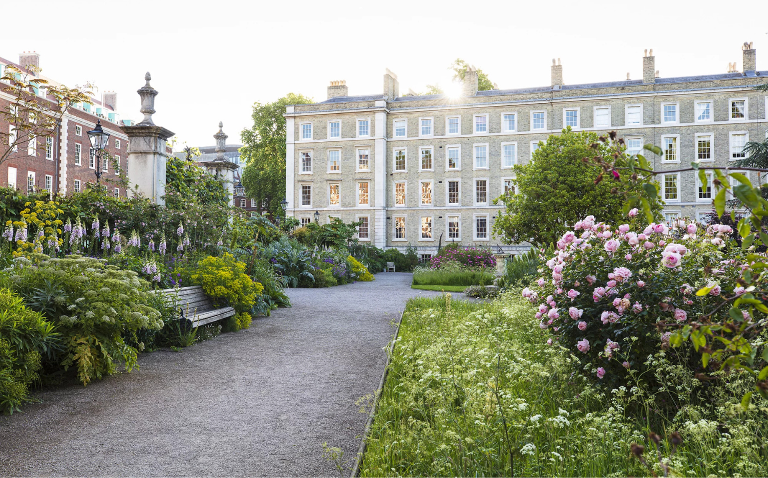 Inner Temple Gardens in London in high summer