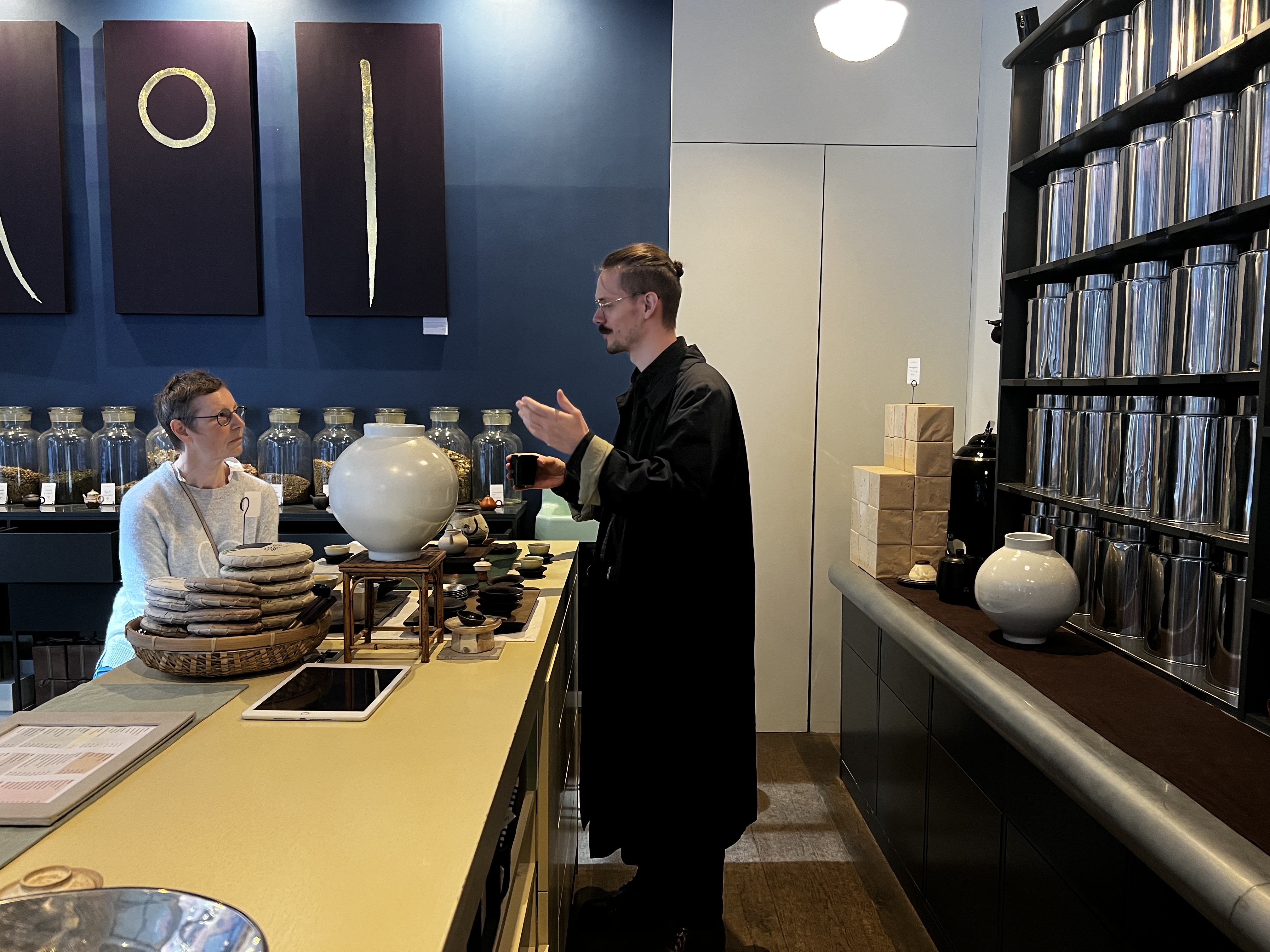 Inside Yushu Tea Gallery in Ham Yard Village