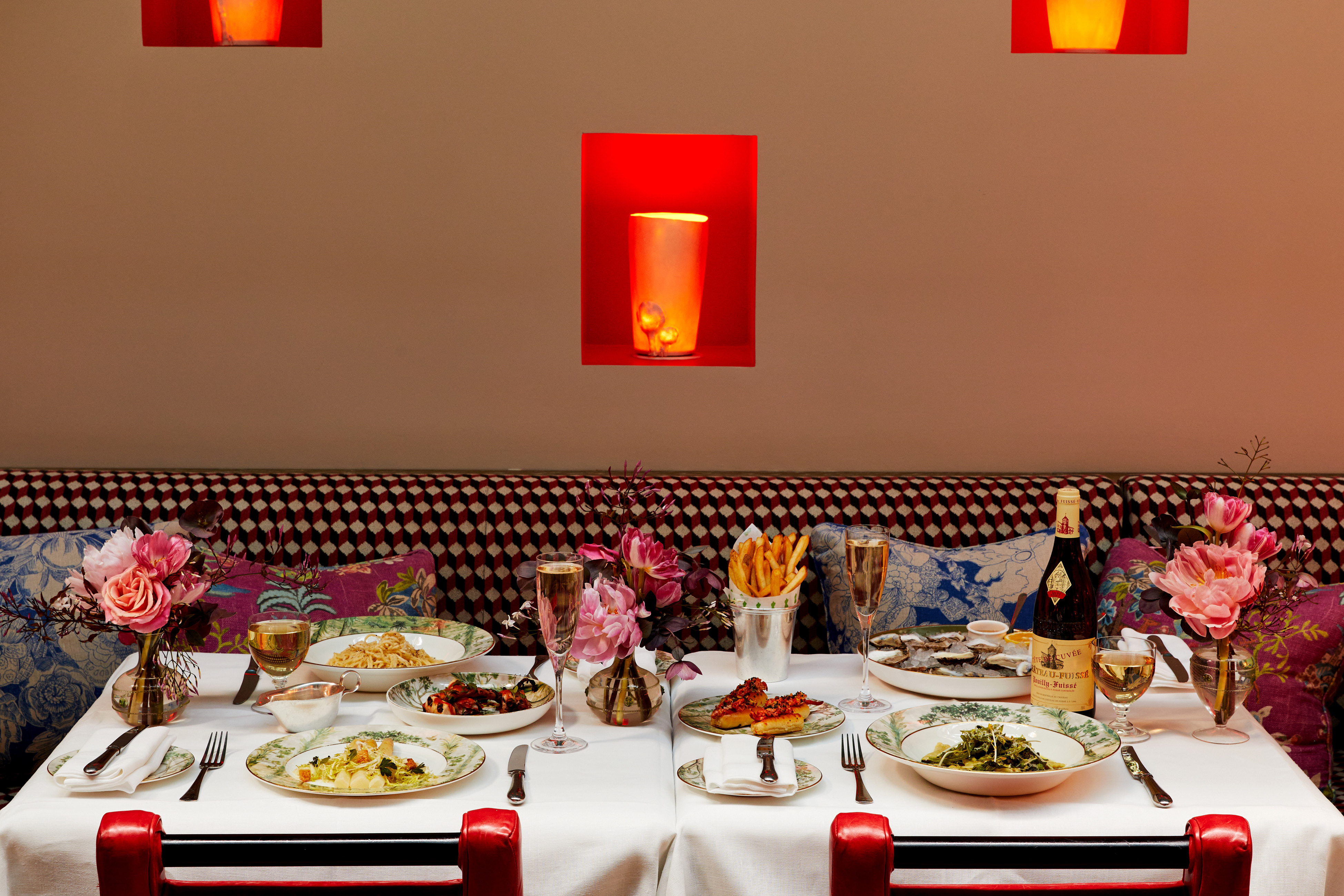 An image of multiple dishes from the A La Carte menu at the Warren Street Hotel.
