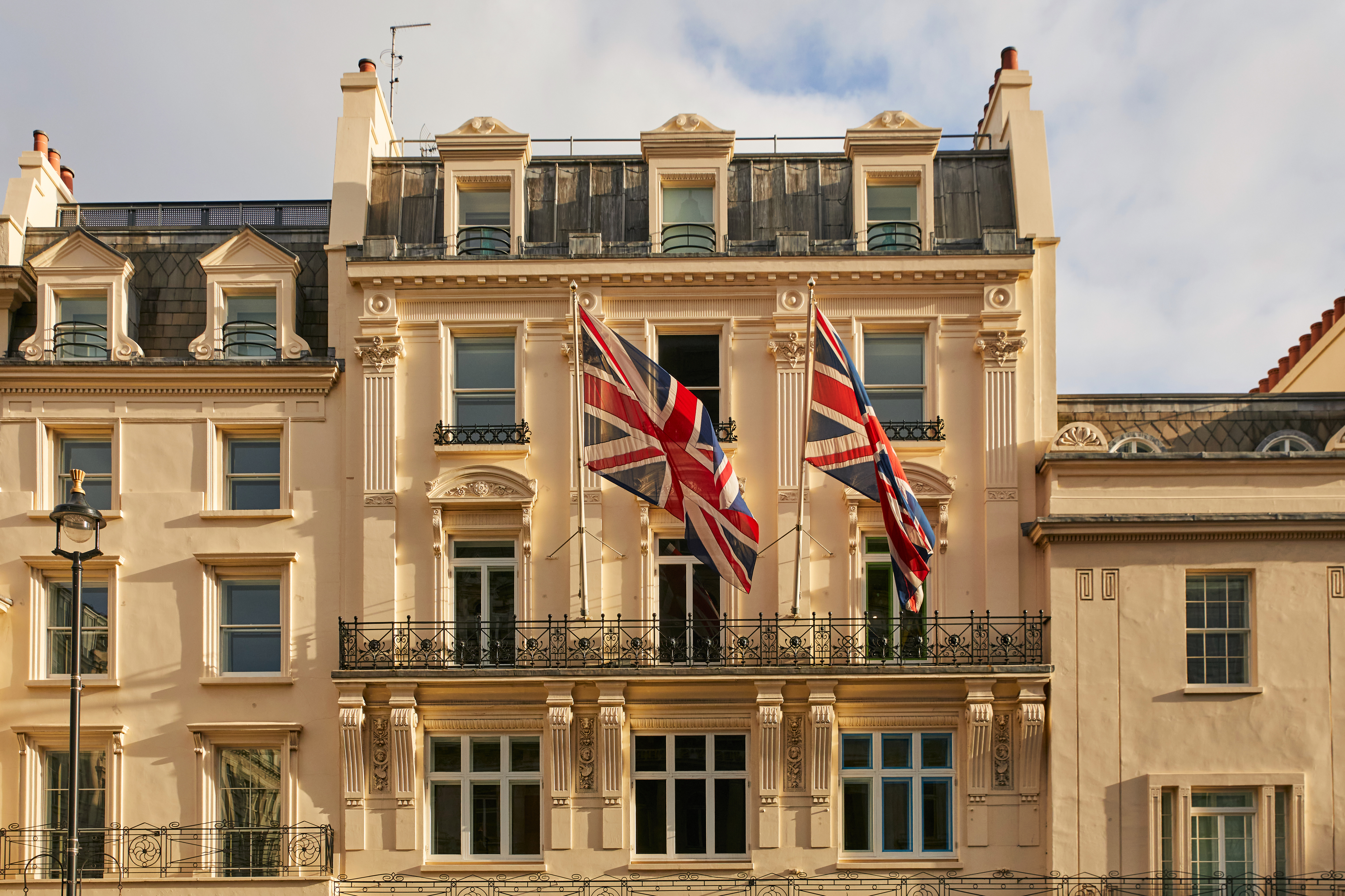Landscape exterior shot of the top of Haymarket Hotel